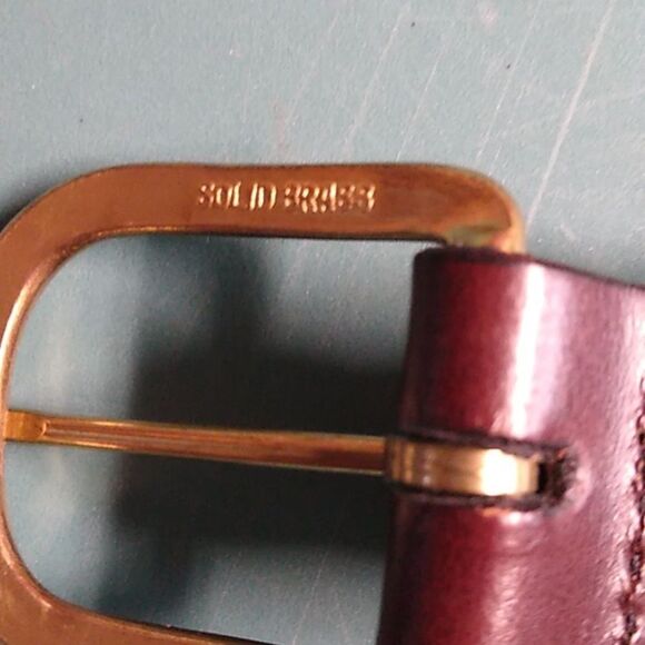 Vibrant Blue and Red Geometric Pattern Belts Solid Brass Buckles - Picture 5 of 11